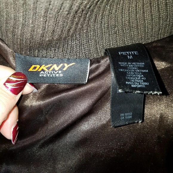 DKNY Active Petite Puffer Jacket w/ Hood - Picture 6 of 8